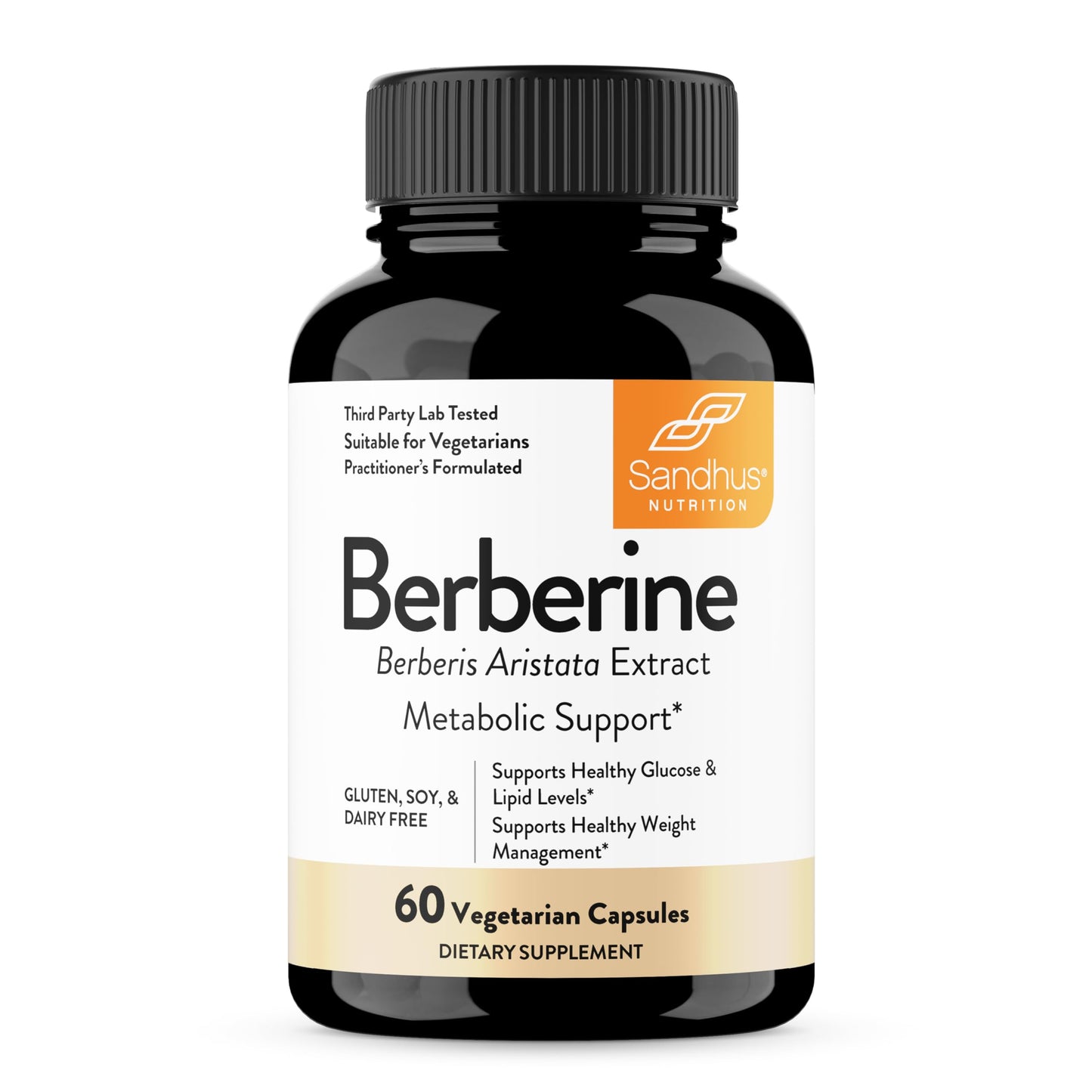 Sandhu's Berberine HCL Supplement 500mg per Capsule with 97% Pure Berberis Aristata Extract, 60 Capsules