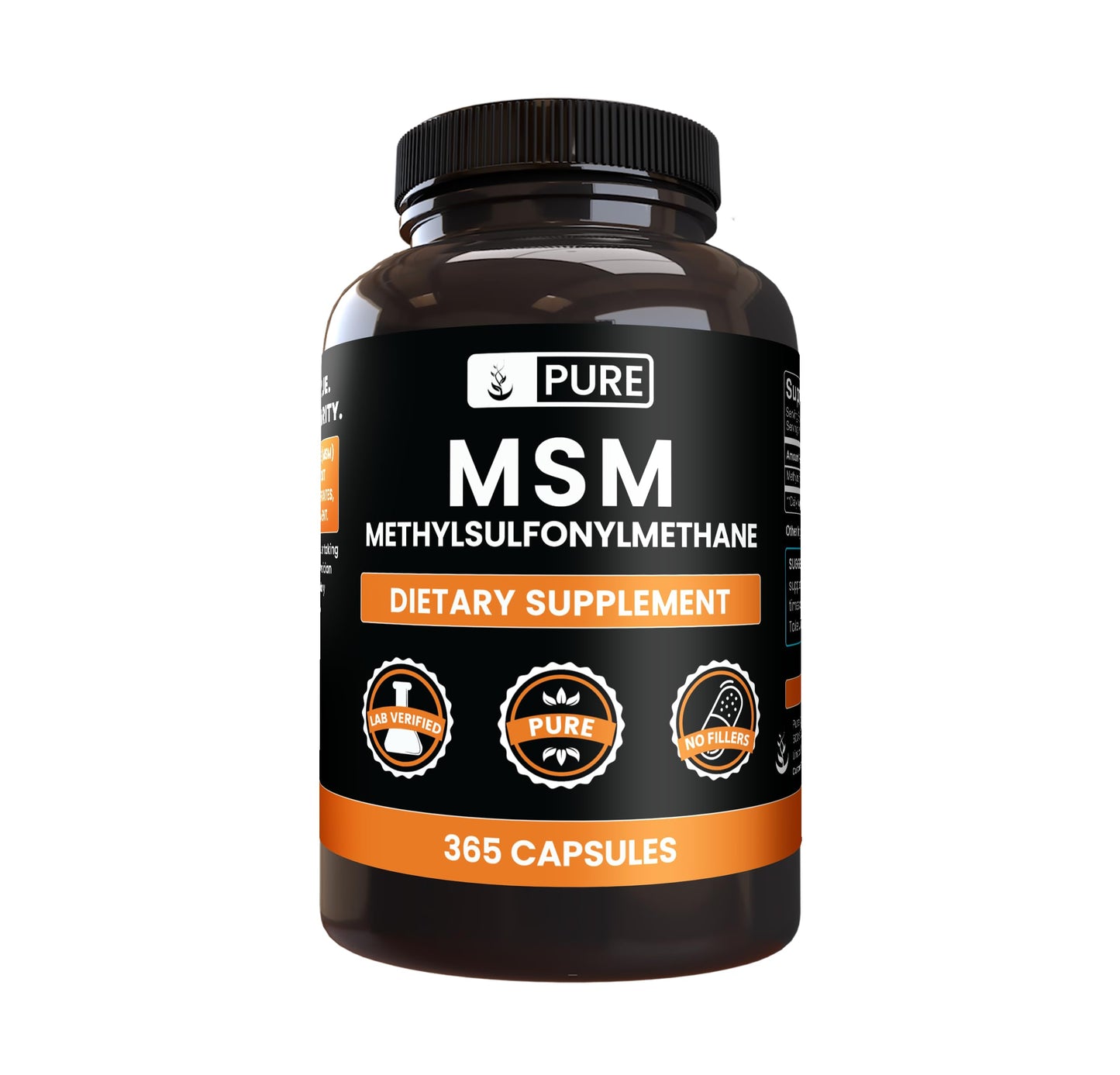 PURE ORIGINAL INGREDIENTS Methylsulfonylmethane Capsule 365 Count