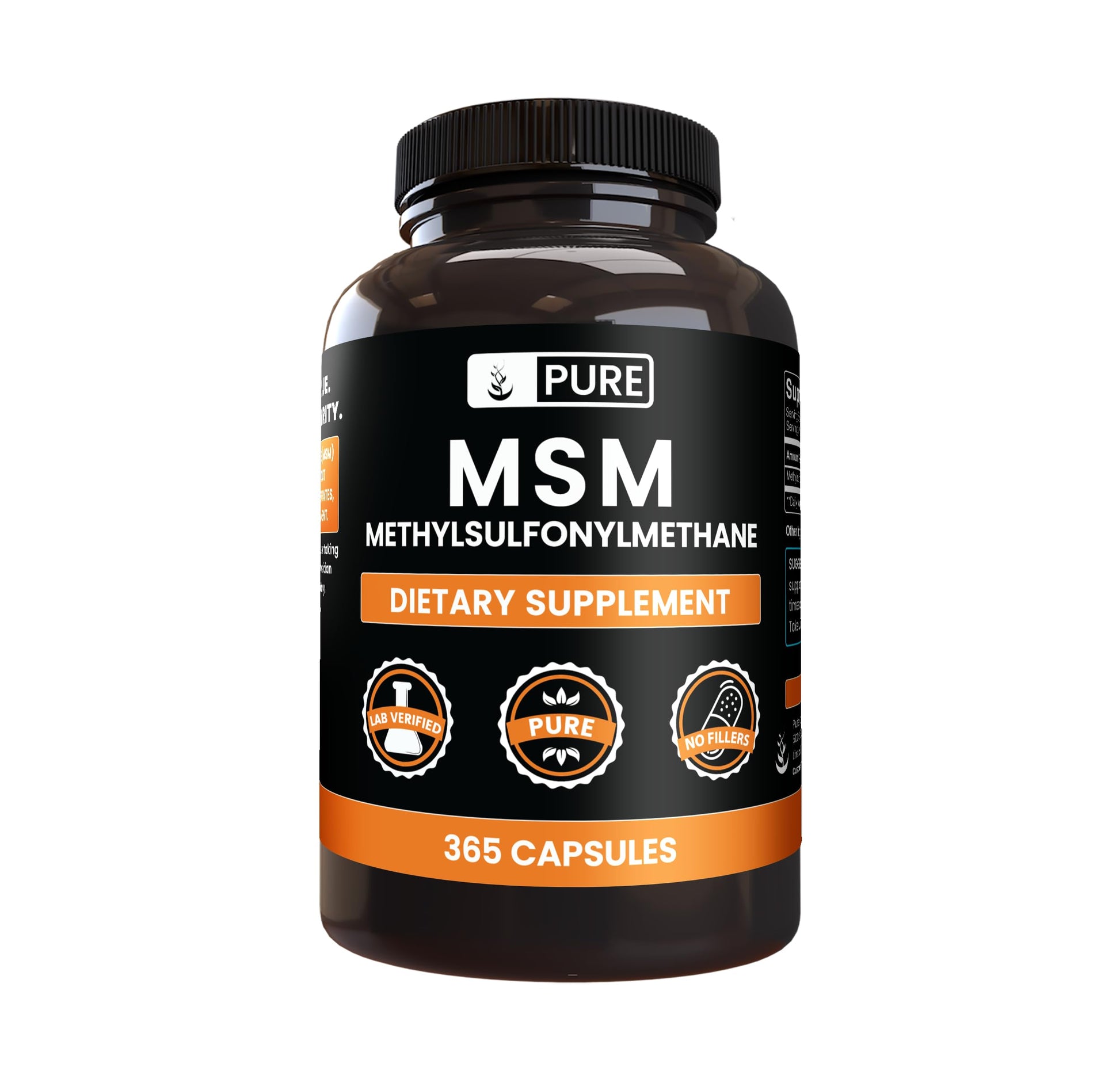 PURE ORIGINAL INGREDIENTS Methylsulfonylmethane Capsule 365 Count