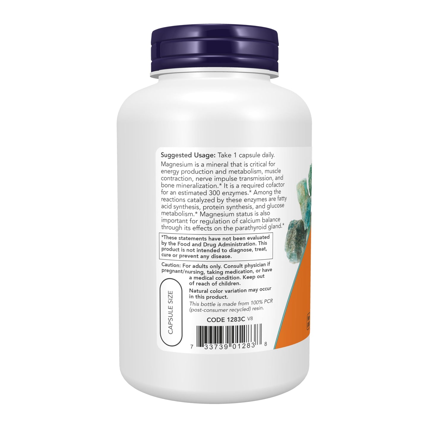 NOW Foods Magnesium 400 mg Capsules, 180 Count