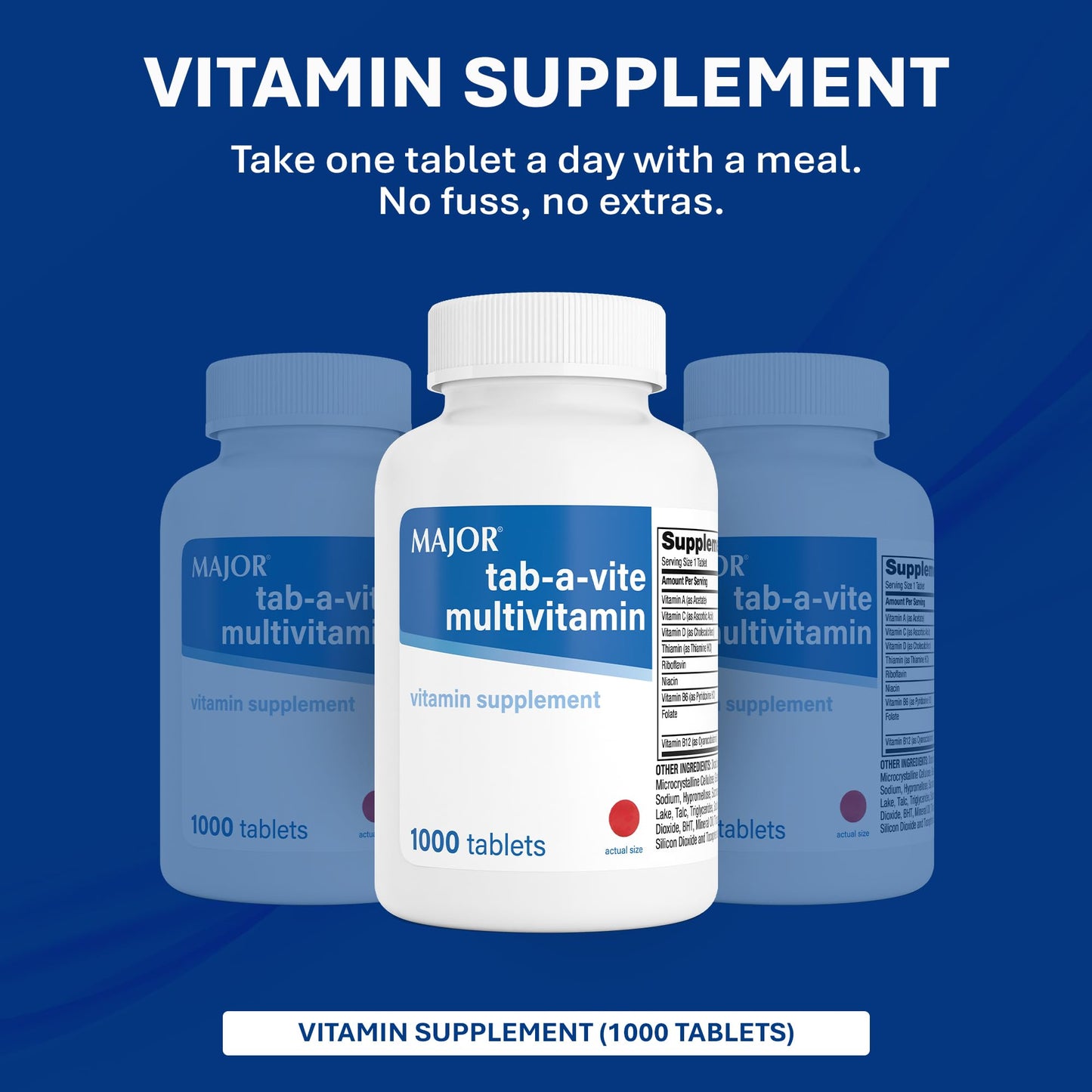 MAJOR Tab-A-Vite Multivitamin Tablet, 1000 Count