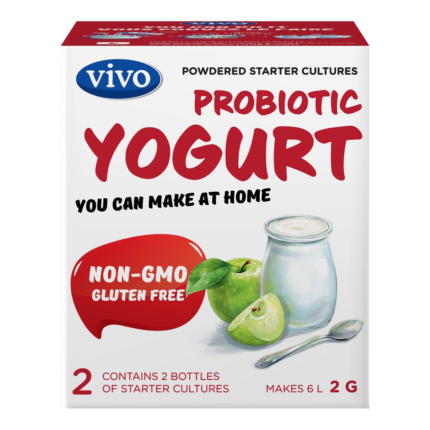 VIVO Probiotic Yogurt Starter Powder Pack of 5