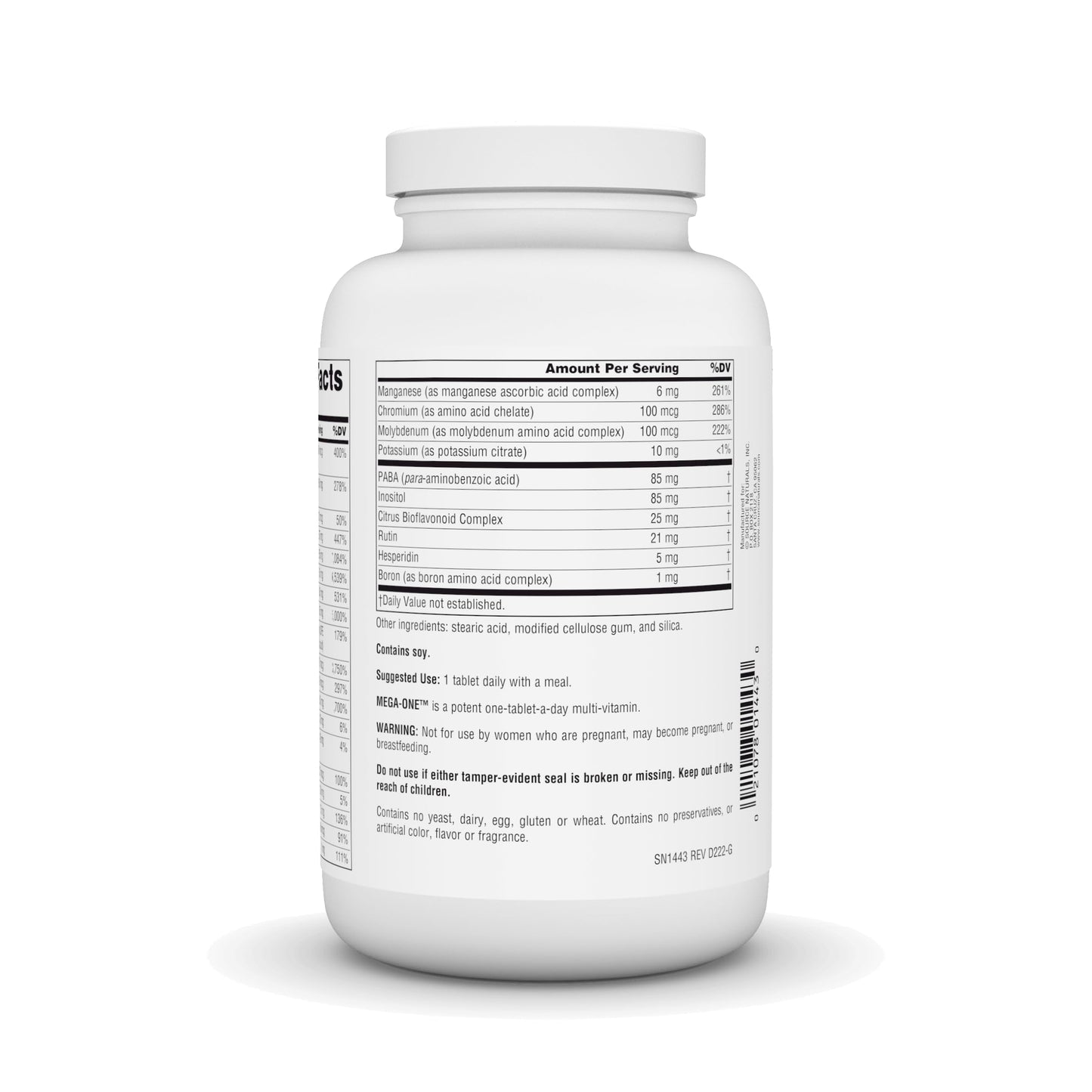 Source Naturals Mega-One Multi-Vitamin with Minerals, No Iron, 180 Tablets
