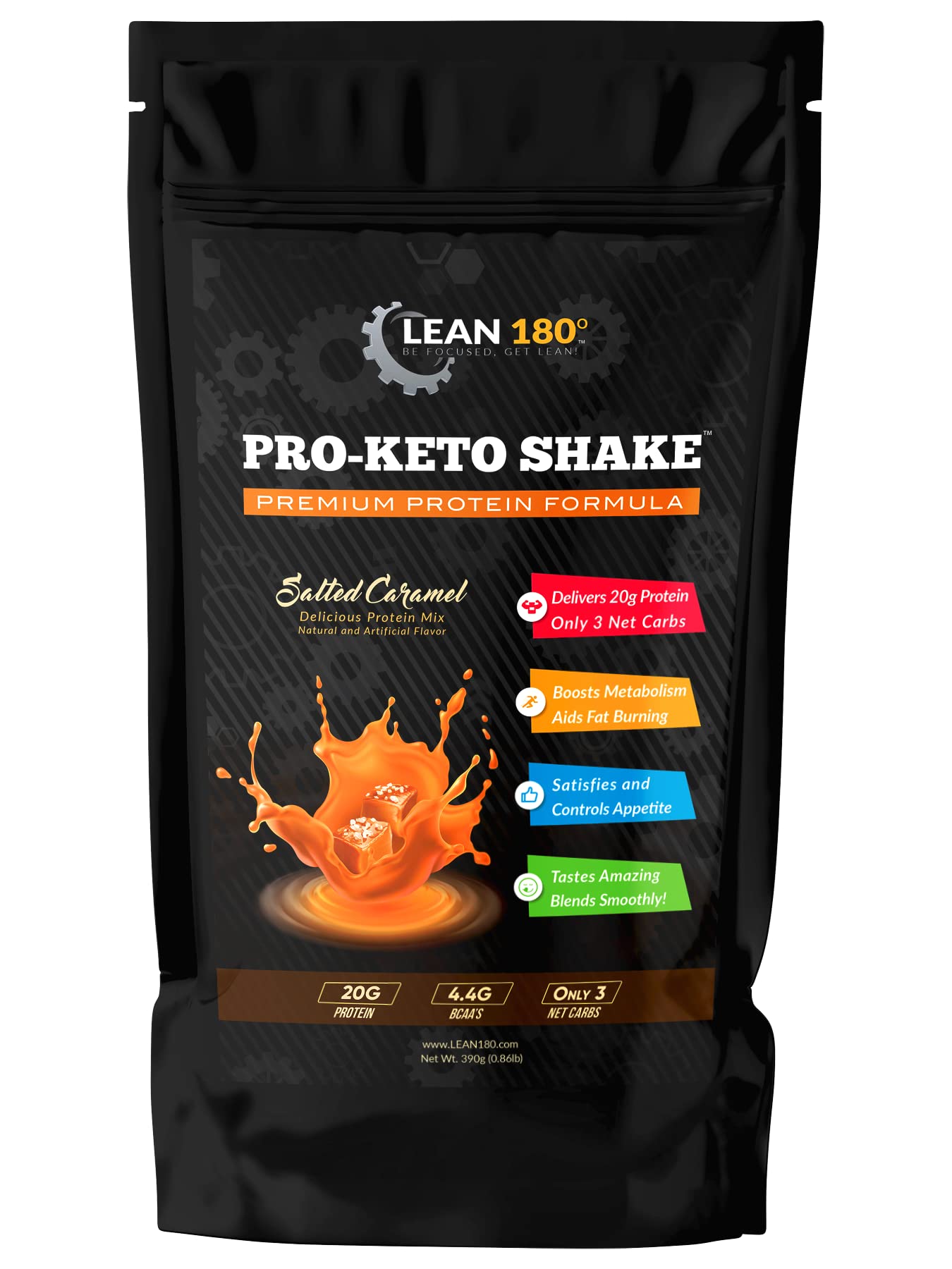 Lean 180 Pro Keto Shake Salted Caramel Powder 13.75 oz