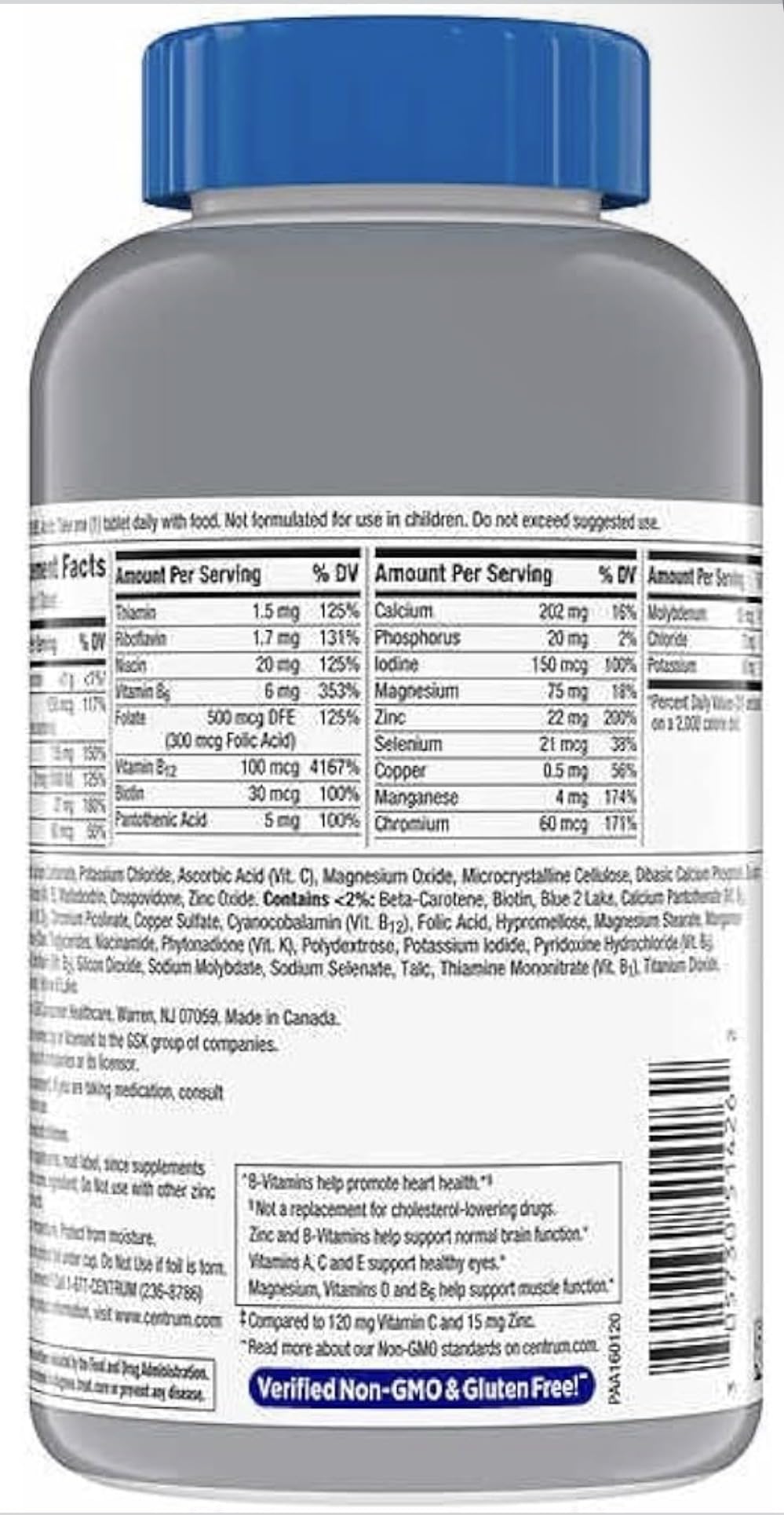 Goofy Turtle Silver Men 50+ Multivitamin Tablets, 275 Count