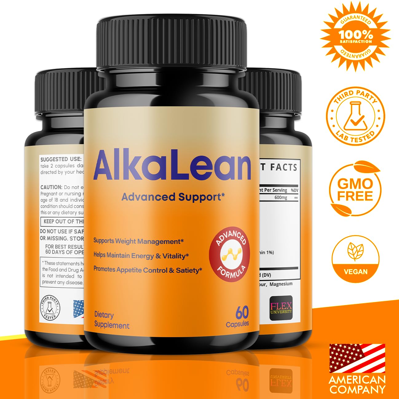 Flex University Alkalean Capsules 180 Count