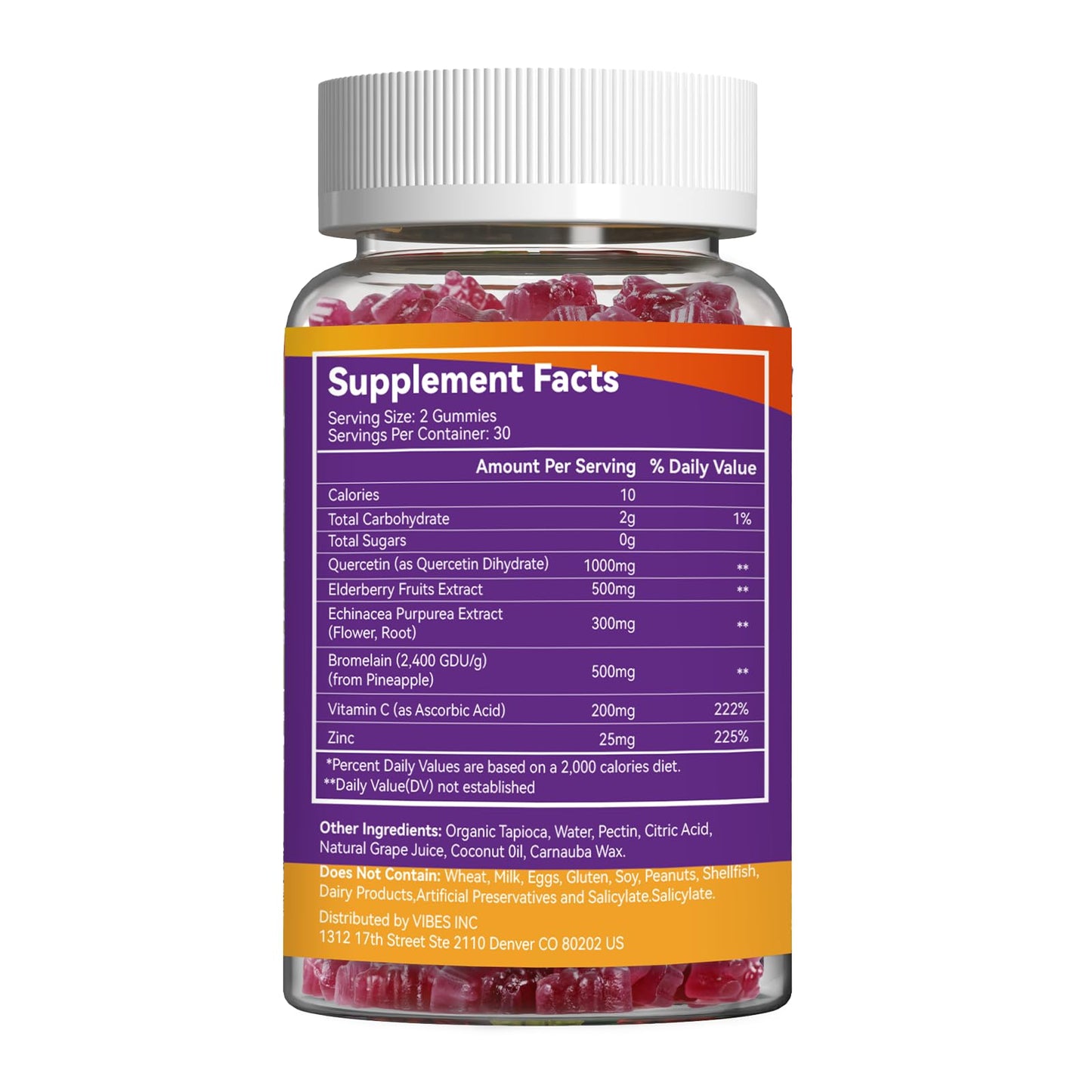 Agumoon Quercetin Gummies, 120 Count