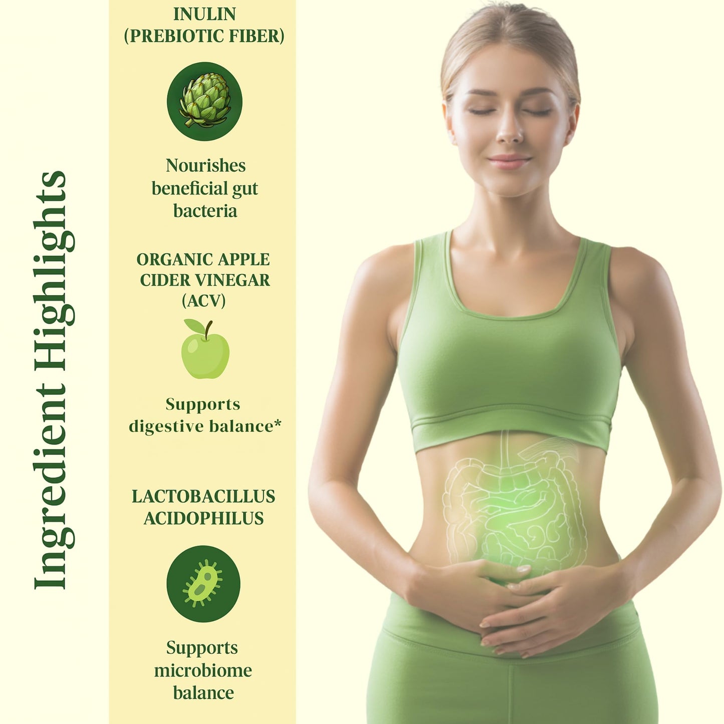 Sun Vitals MetaboDigest – ACV Apple Cider Vinegar Capsules with Digestive Enzymes, Prebiotic Fiber & Probiotic | Digestive Health & Bloating Relief | Gut Balance for Women & Men, 60 Capsules