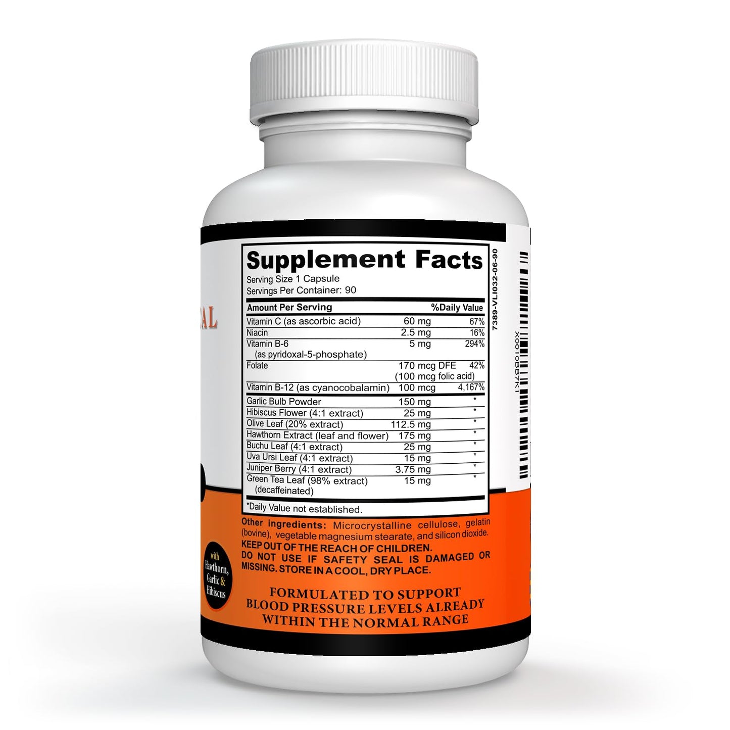 Sigmaceutical Hawthorn Extract Supplement, Olive Leaf Extract, Garlic Extract & Hibiscus Supplement - 90 Capsules