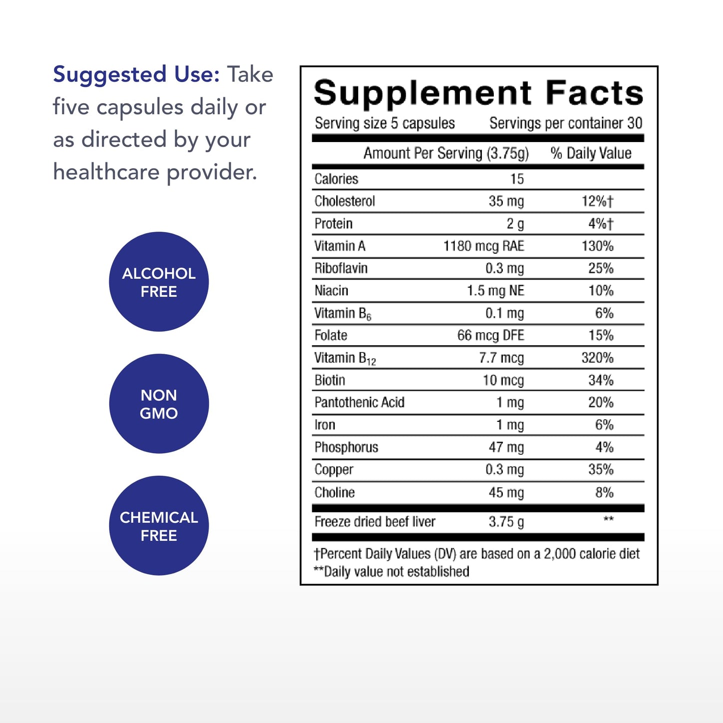 Physician's Strength Beef Liver Capsules, 150 Capsules
