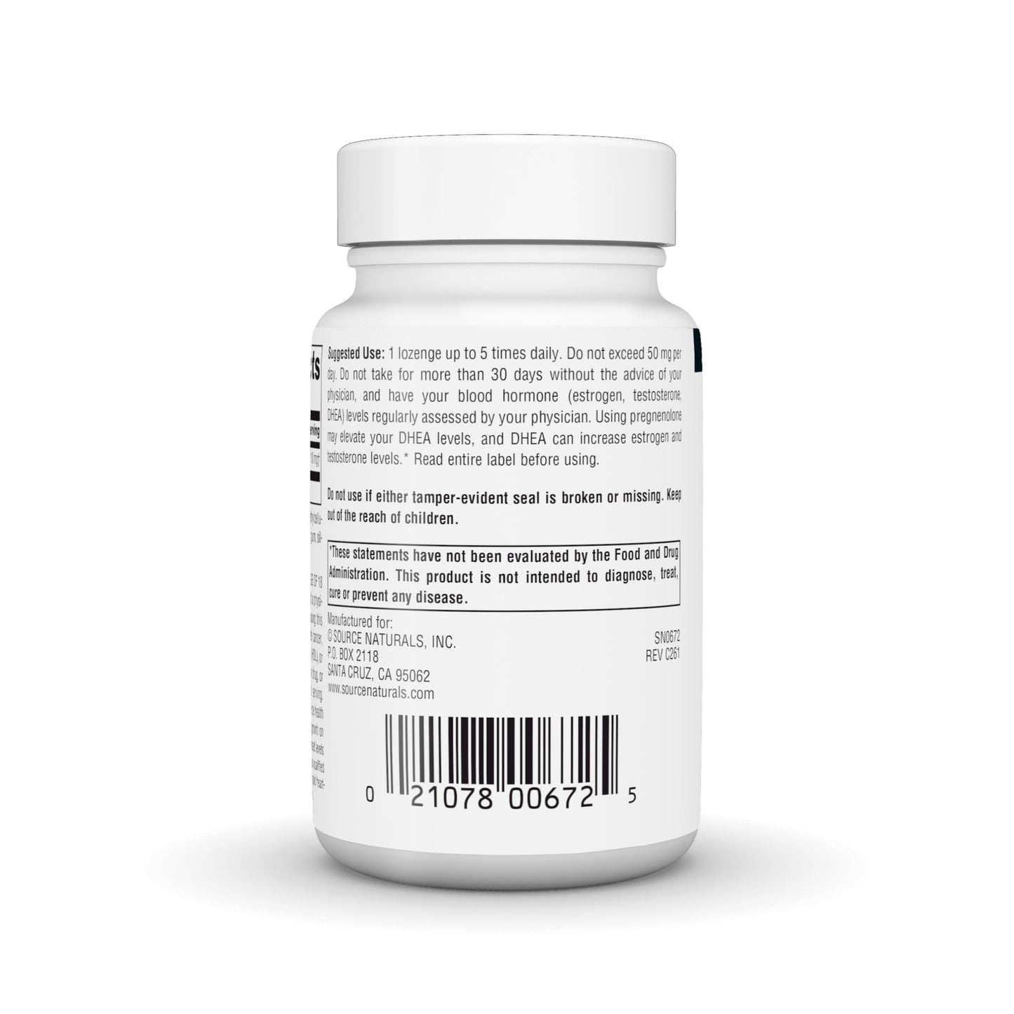 Source Naturals Pregnenolone 10 mg Lozenges 120 Count