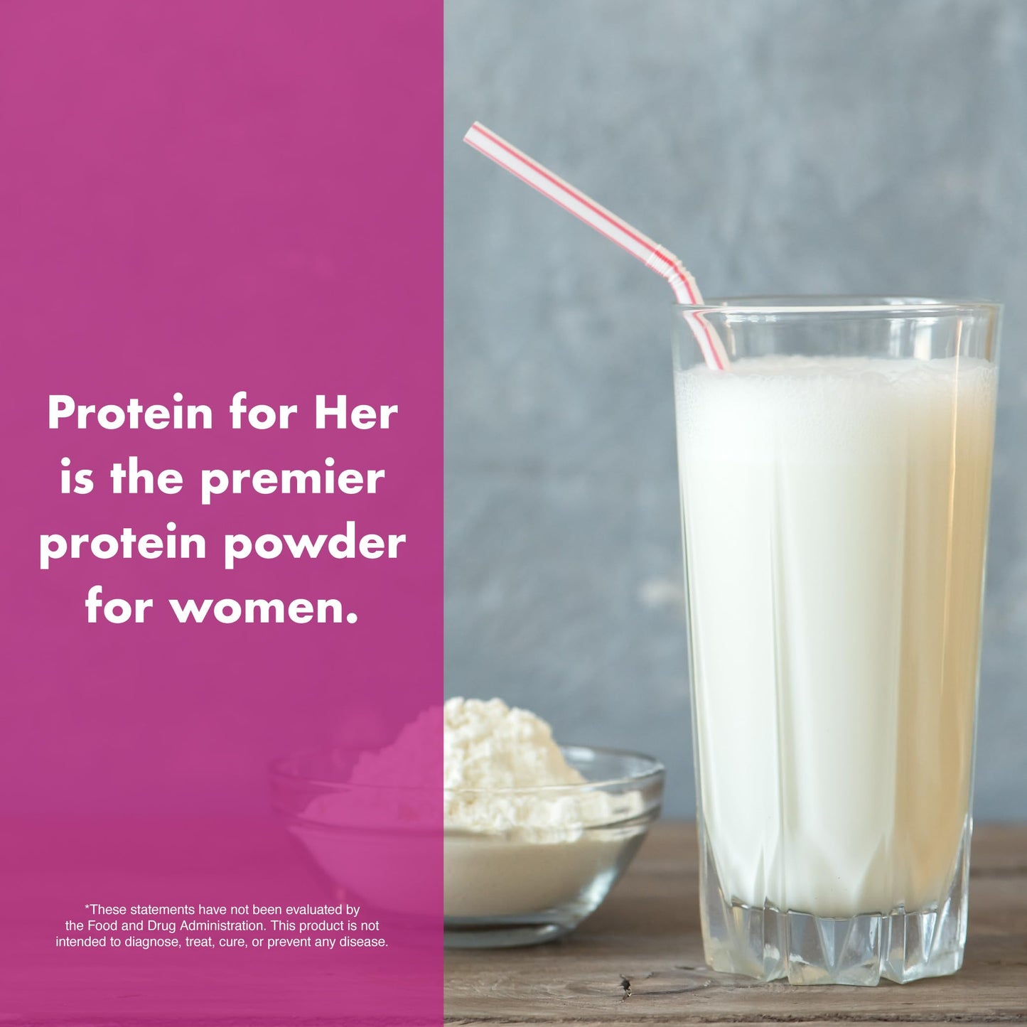 FoxyFit Protein for Her Vanilla Cupcake Whey Protein Powder with CLA and Biotin for a Healthy Glow, 29.6 Servings