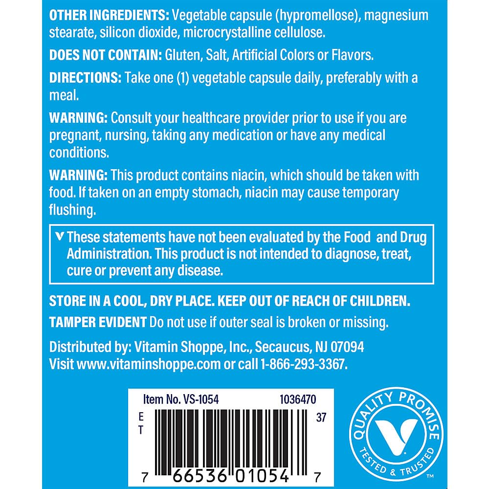 The Vitamin Shoppe Vitamin B-Complex Supplement Vegetarian Capsules, 100 Count