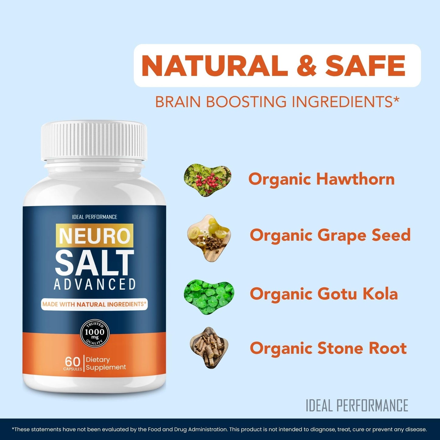 IDEAL PERFORMANCE Neuro Salt for Neuropathy Capsule 60 Count