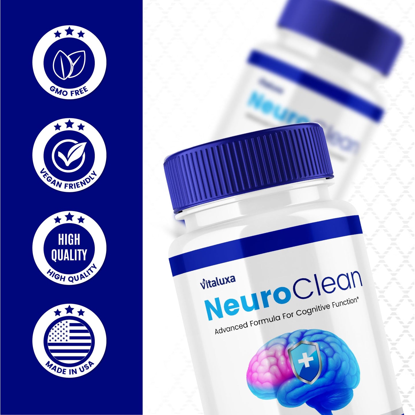 Vitaluxa Neuro Clean Brain Supplement Capsules 60 Count