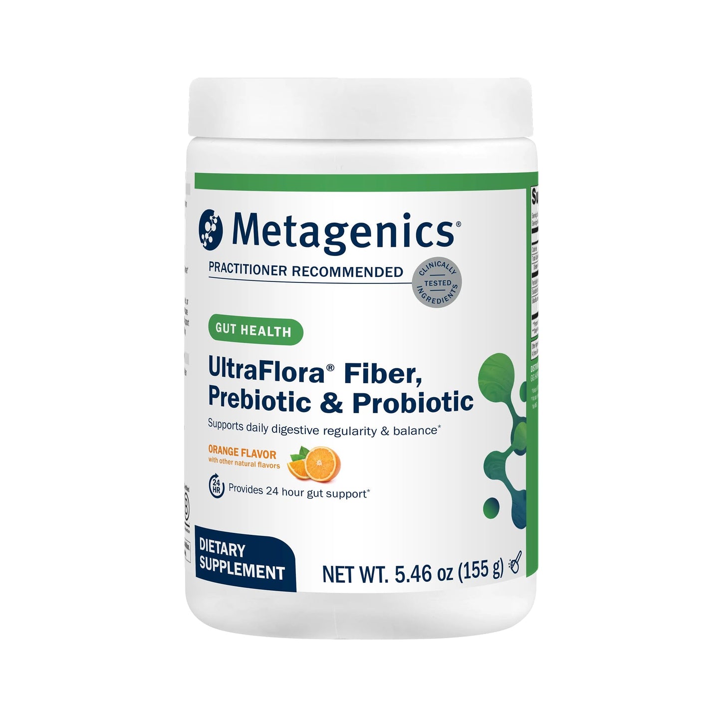 Metagenics UltraFlora Fiber, Prebiotic & Probiotic Powder, 5.47 Ounce