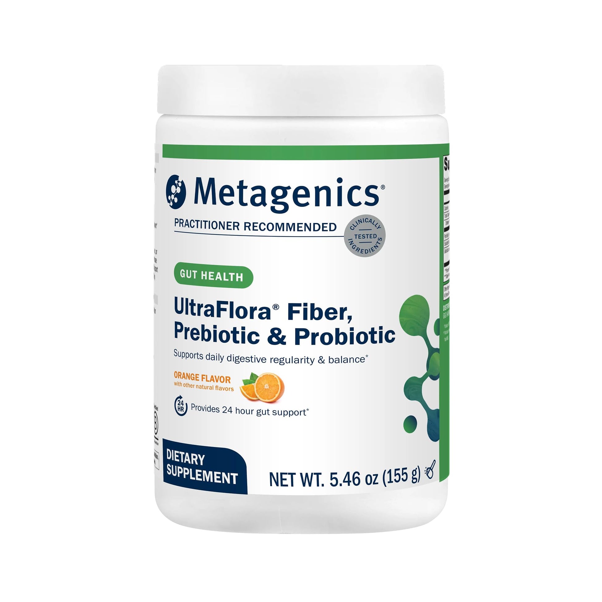 Metagenics UltraFlora Fiber, Prebiotic & Probiotic Powder, 5.47 Ounce