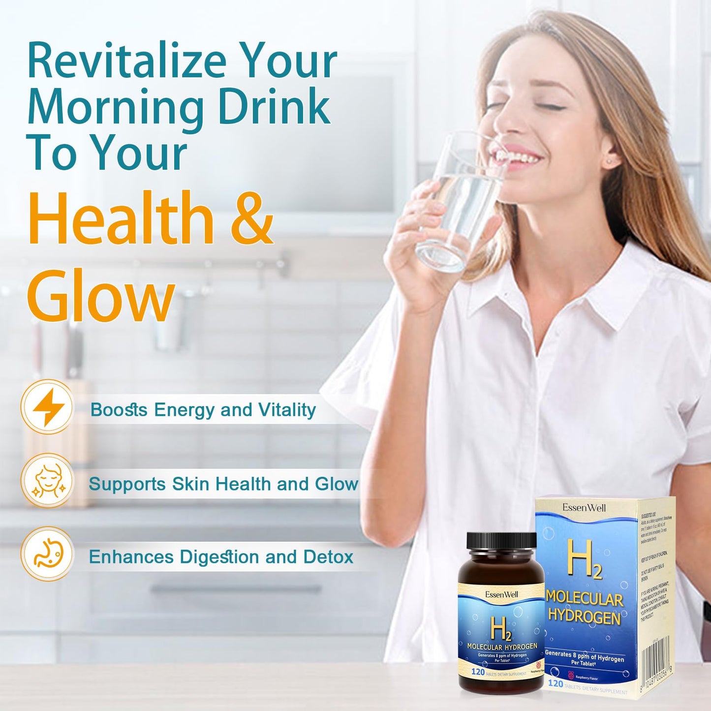 EssenWell Molecular Hydrogen 60 Capsules