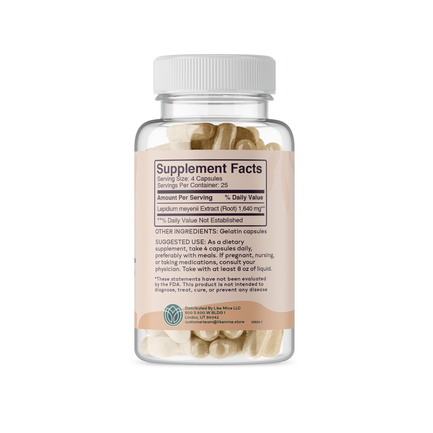 Like Mine Maca Root Capsule, 100 Count