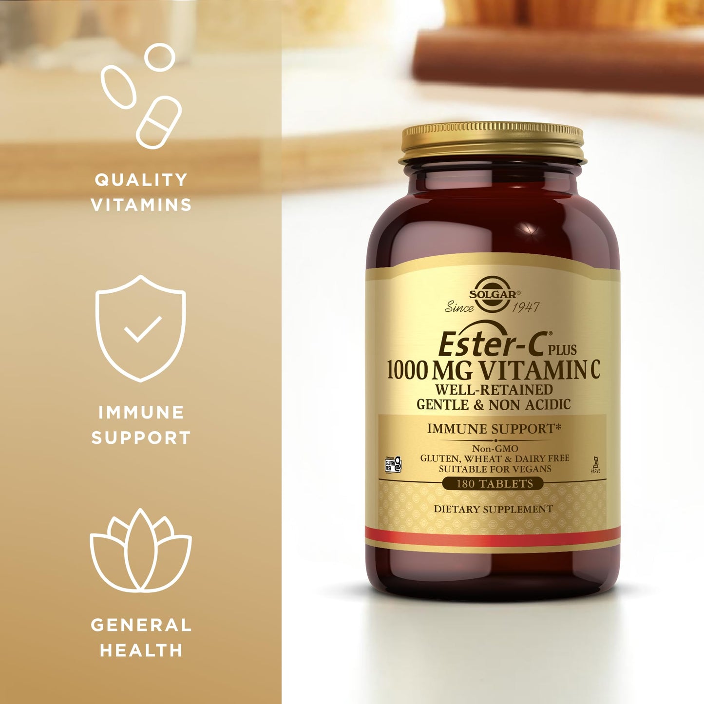 Solgar Ester-C Plus 1000 mg Vitamin C (Ascorbate Complex) Tablets, 360
