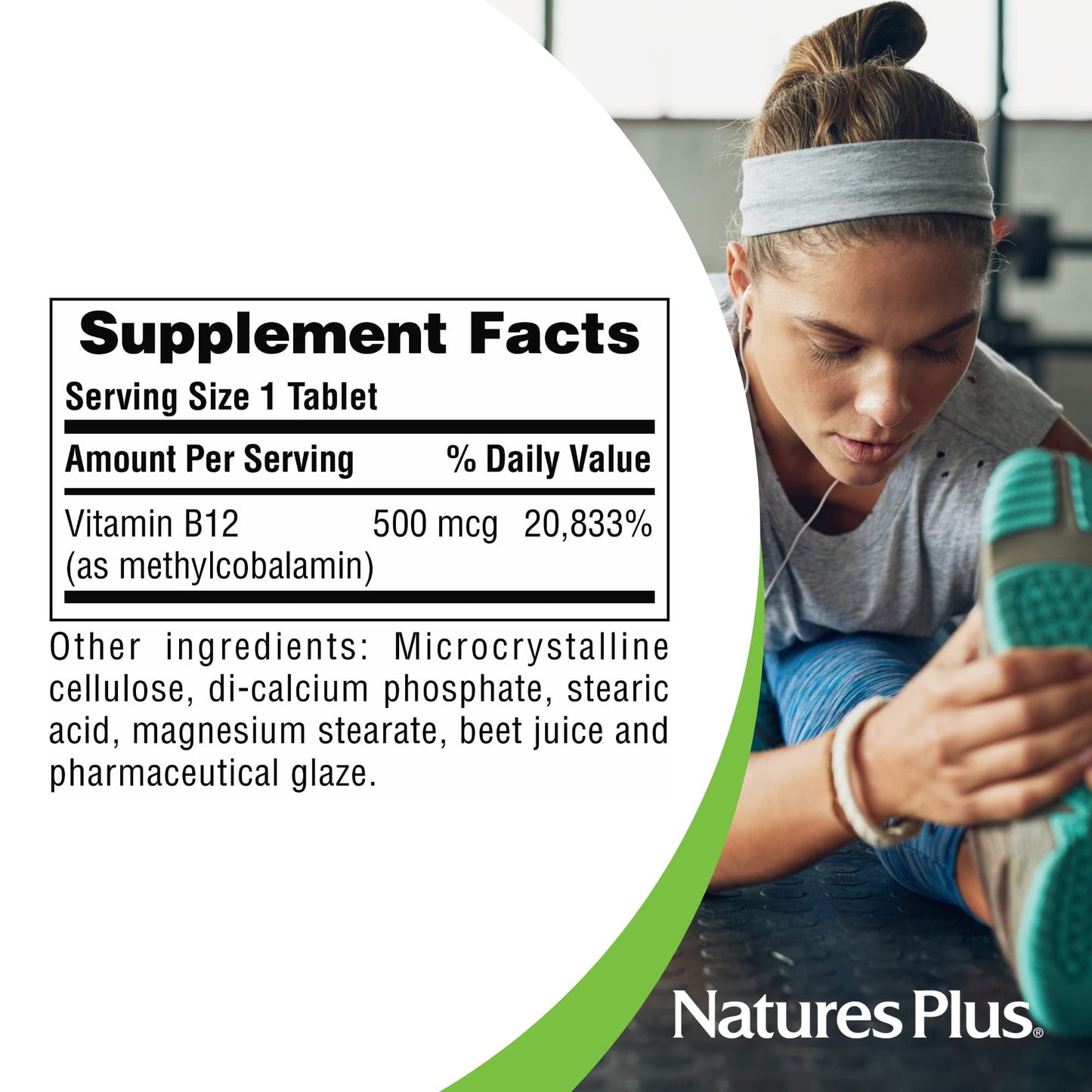 NaturesPlus Vitamin B12 500 mcg Tablet 90