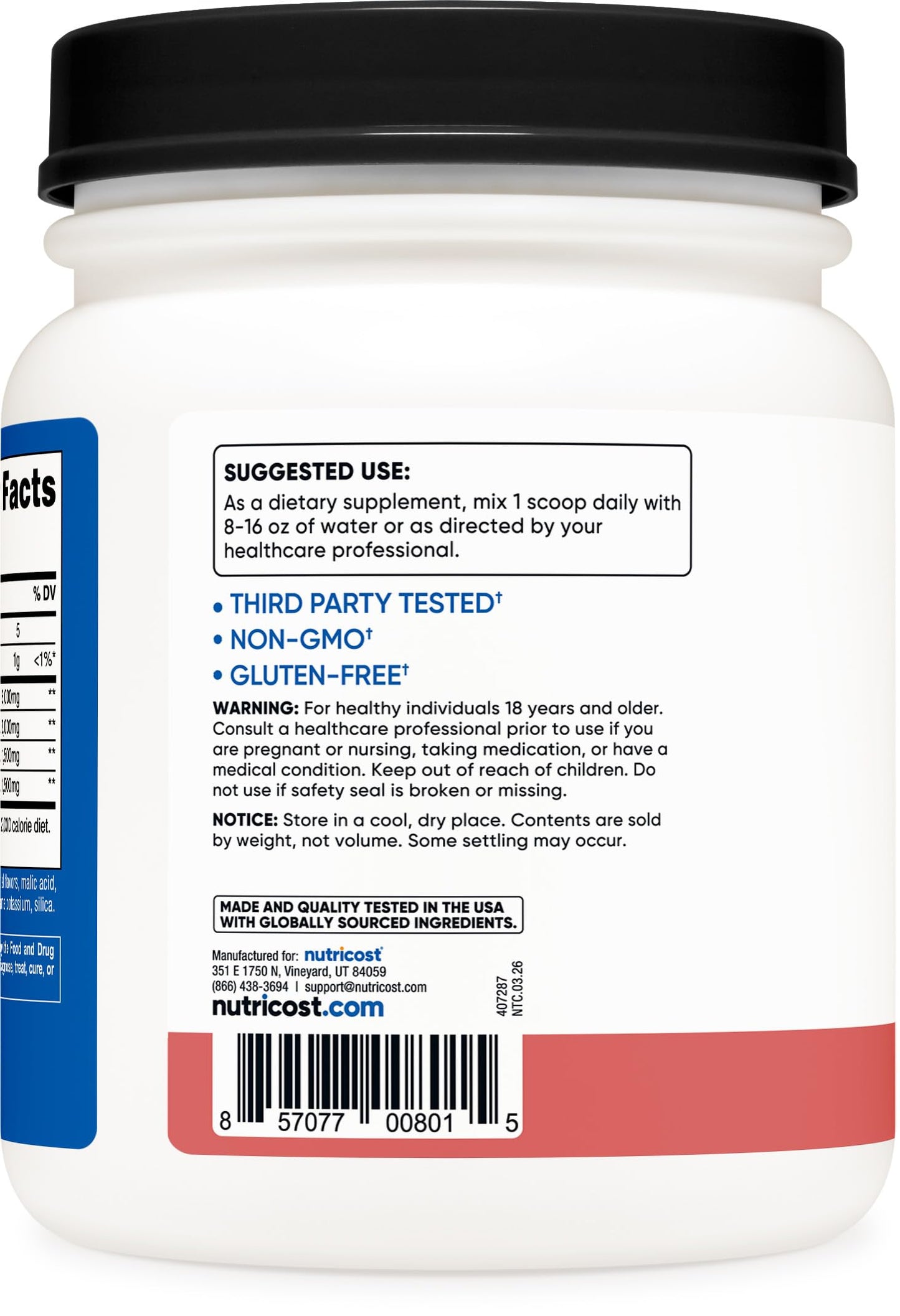 Nutricost BCAA Powder 2:1:1 Raspberry Lemonade, 35.4 oz