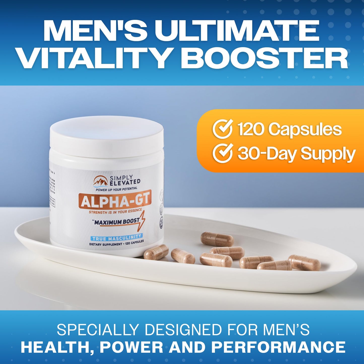 Simply Elevated Alpha-GT Capsule, 120 Count