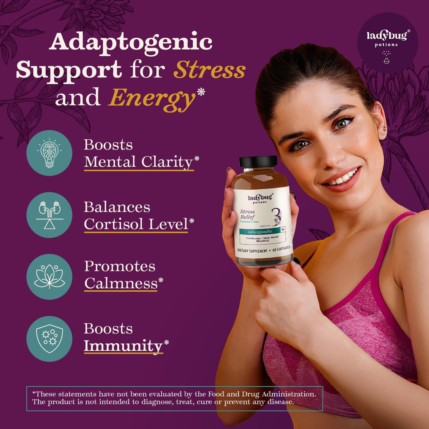 Ladybug Potions Organic Mood Pills Capsules, 1 Capsule