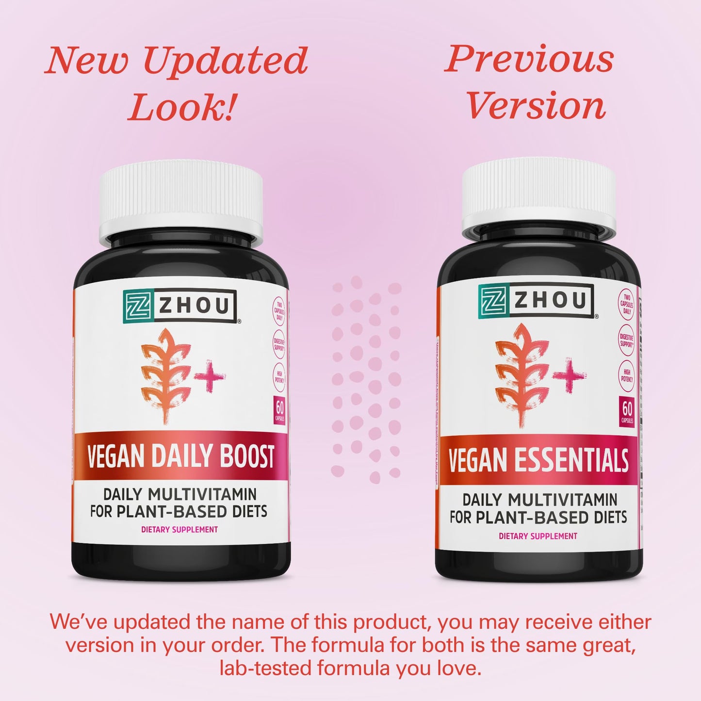 ZHOU Vegan Multivitamin for Women & Men, Capsules, 60 Count
