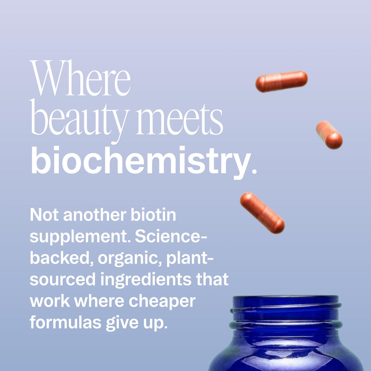 Ora Organic Hair, Skin, and Nails Support Beyoutiful Beauty Supplement with Biotin and Niacin, 60 Vegan Capsules