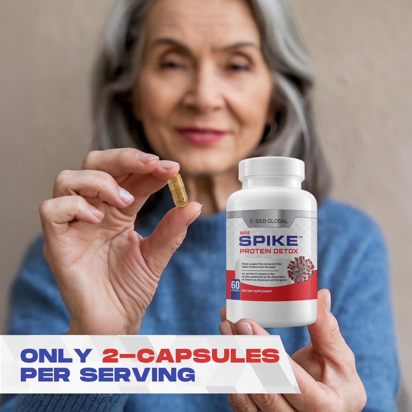 Spike Protein Detox 3-in-1 Nattokinase 4000 FU, Bromelain 500mg, Curcumin 1000mg, 60 Capsules