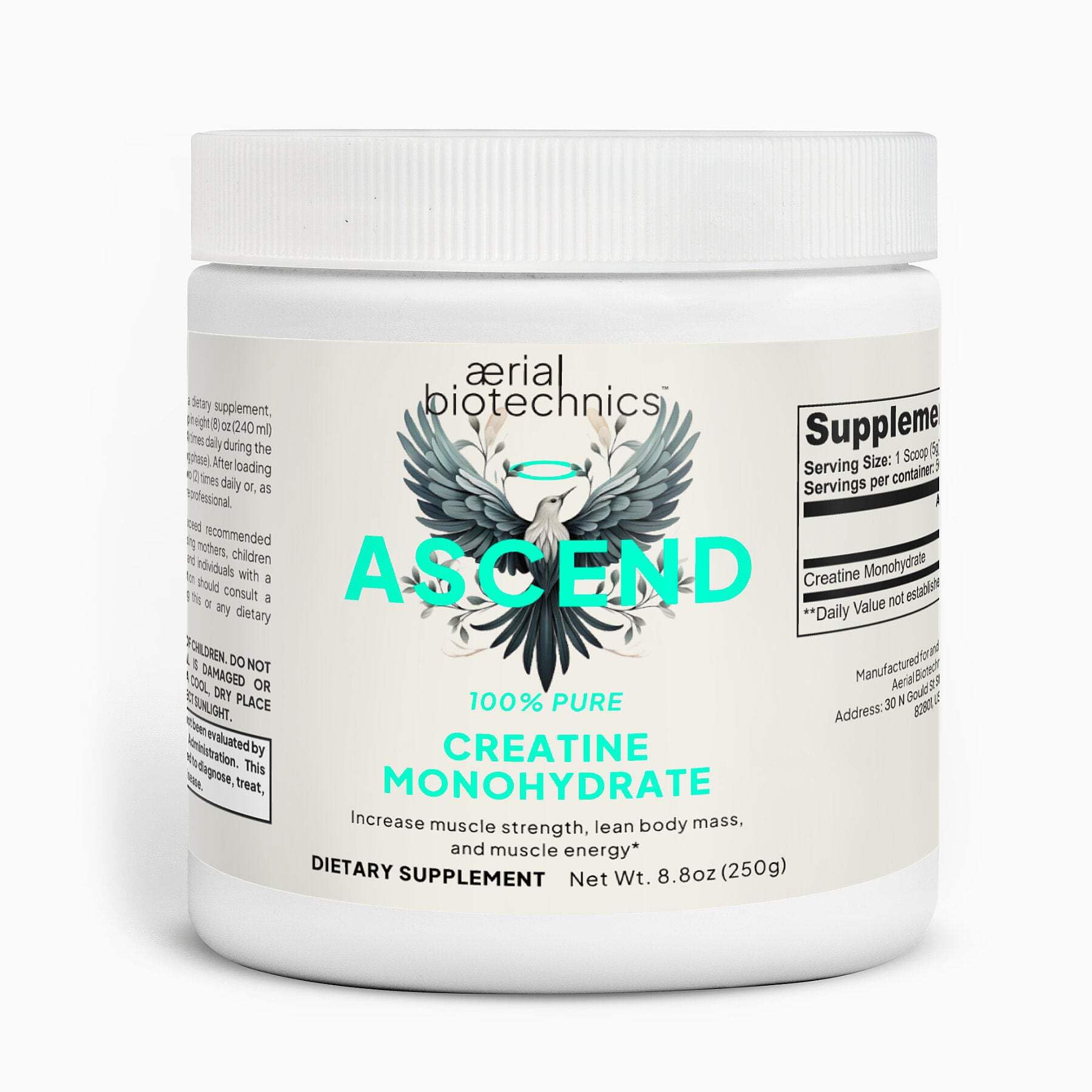 Aerial Biotechnics ASCEND Creatine Monohydrate Powder 8.8