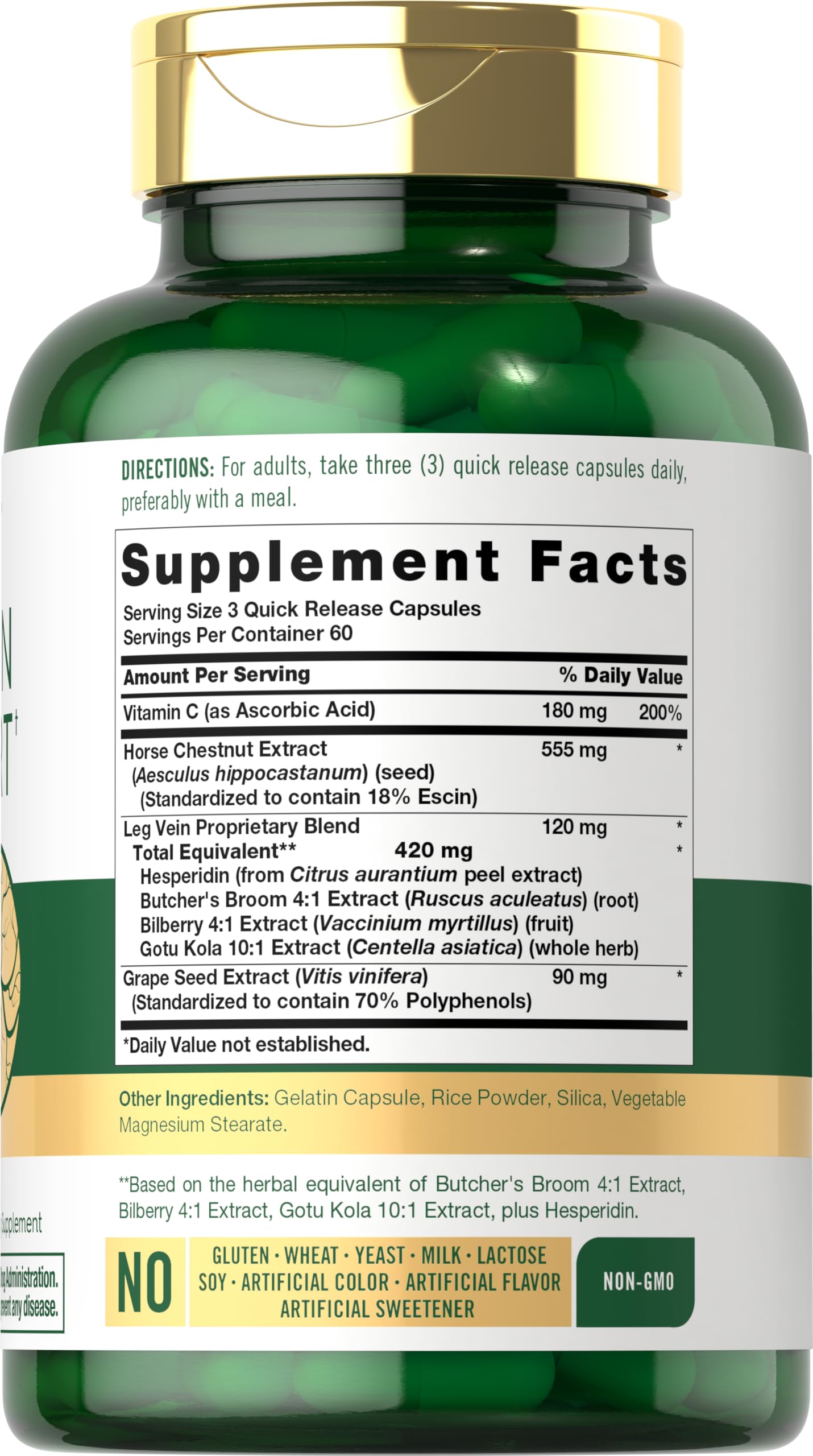 Carlyle Leg Vein Supplement Capsule 180 Count