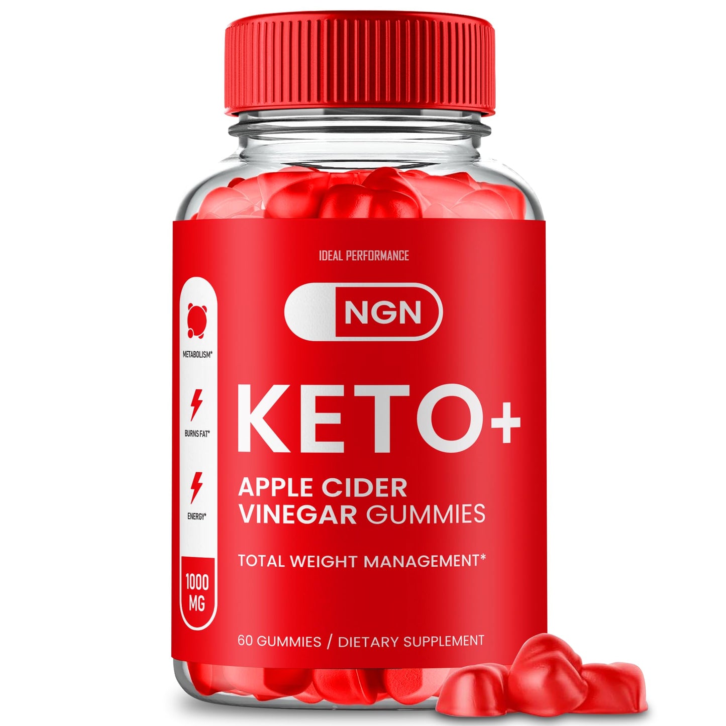 IDEAL PERFORMANCE NGN Keto ACV Gummies Gummy 60 Count