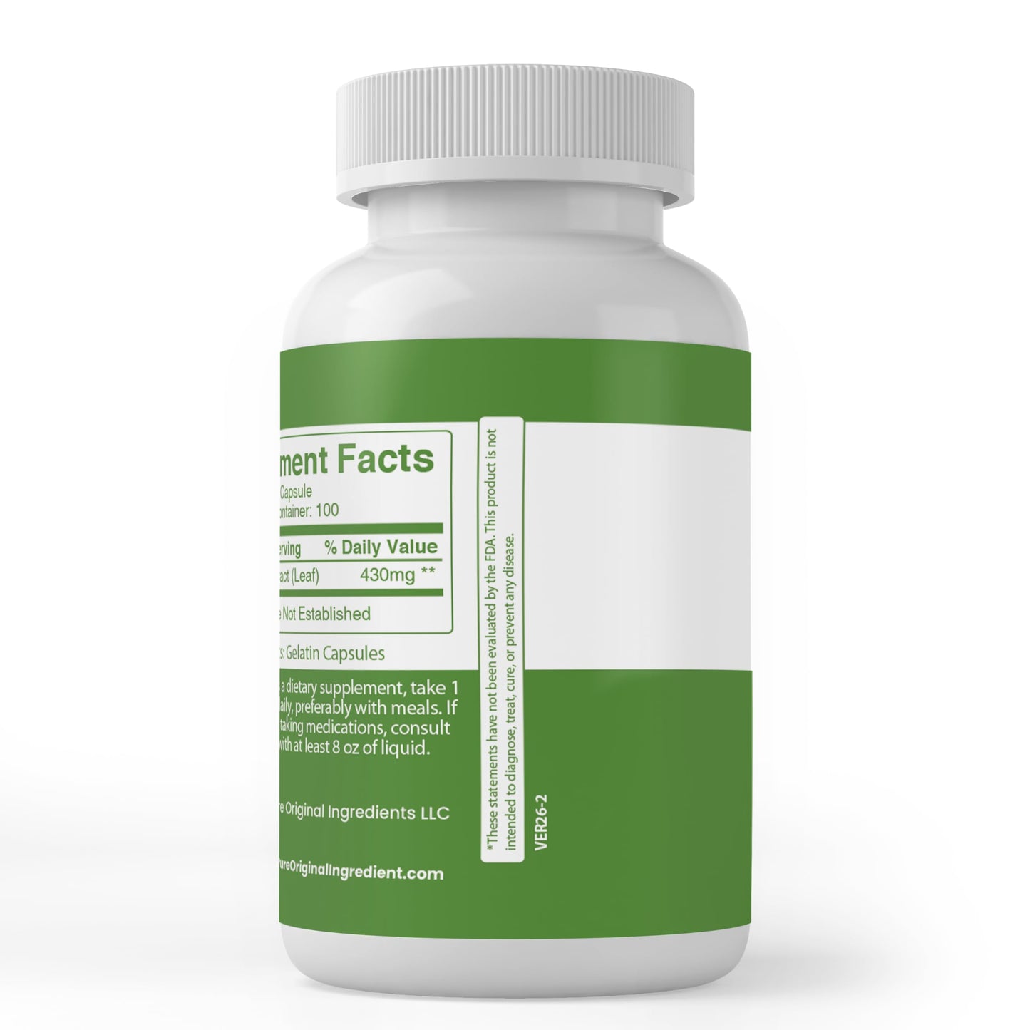 Pure Original Ingredients White Mulberry Leaf Extract 100 Capsules