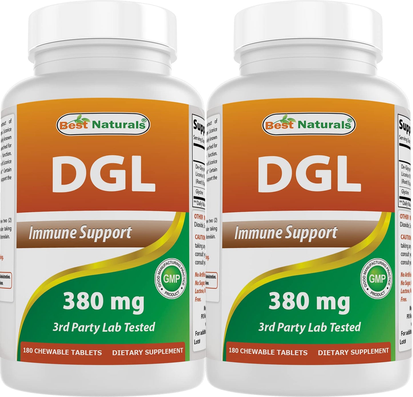 Best Naturals DGL Chewable 380 mg, 360 Tablets