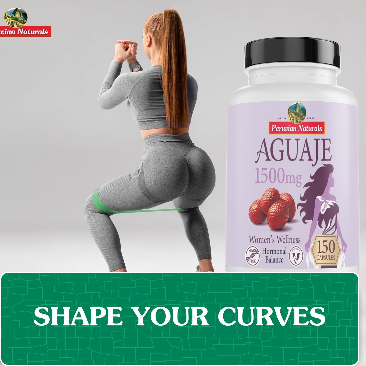 Peruvian Naturals Aguaje Capsules for Women, 300 Capsules