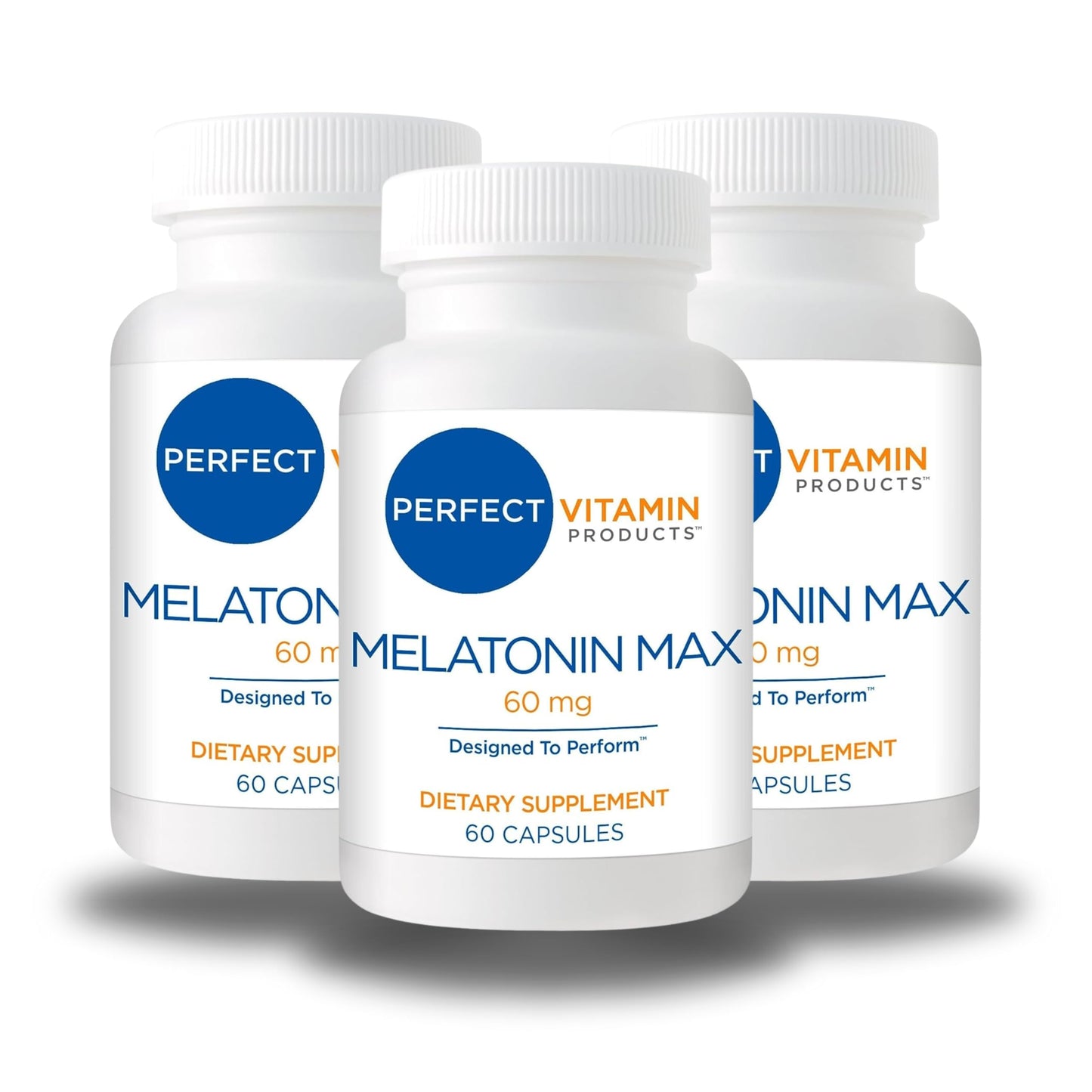 Perfect Vitamin Products 60mg Extra Strength Melatonin MAX Capsule 180 Count