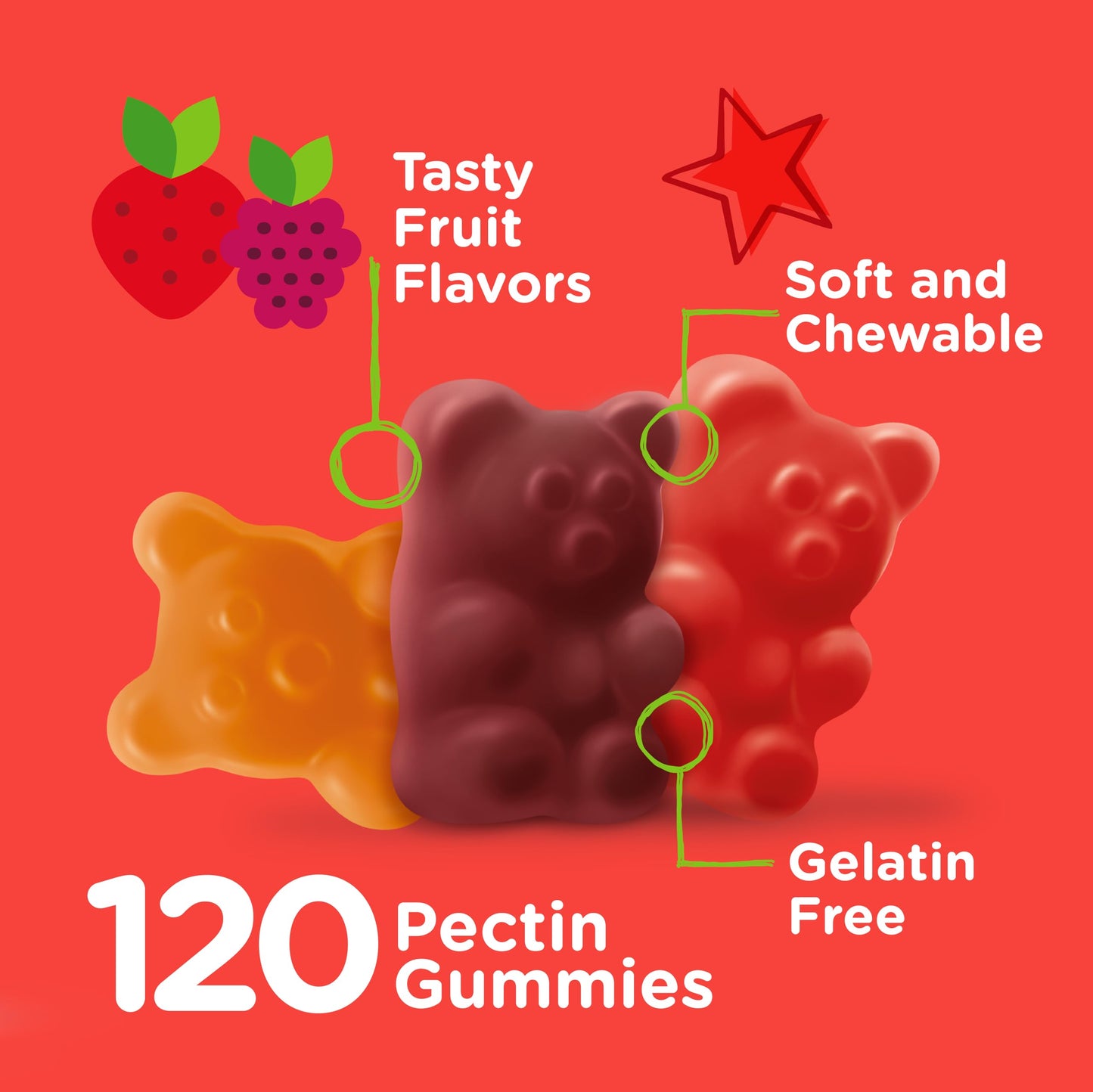 Viteey Kids Multivitamin Gummies 120 Count