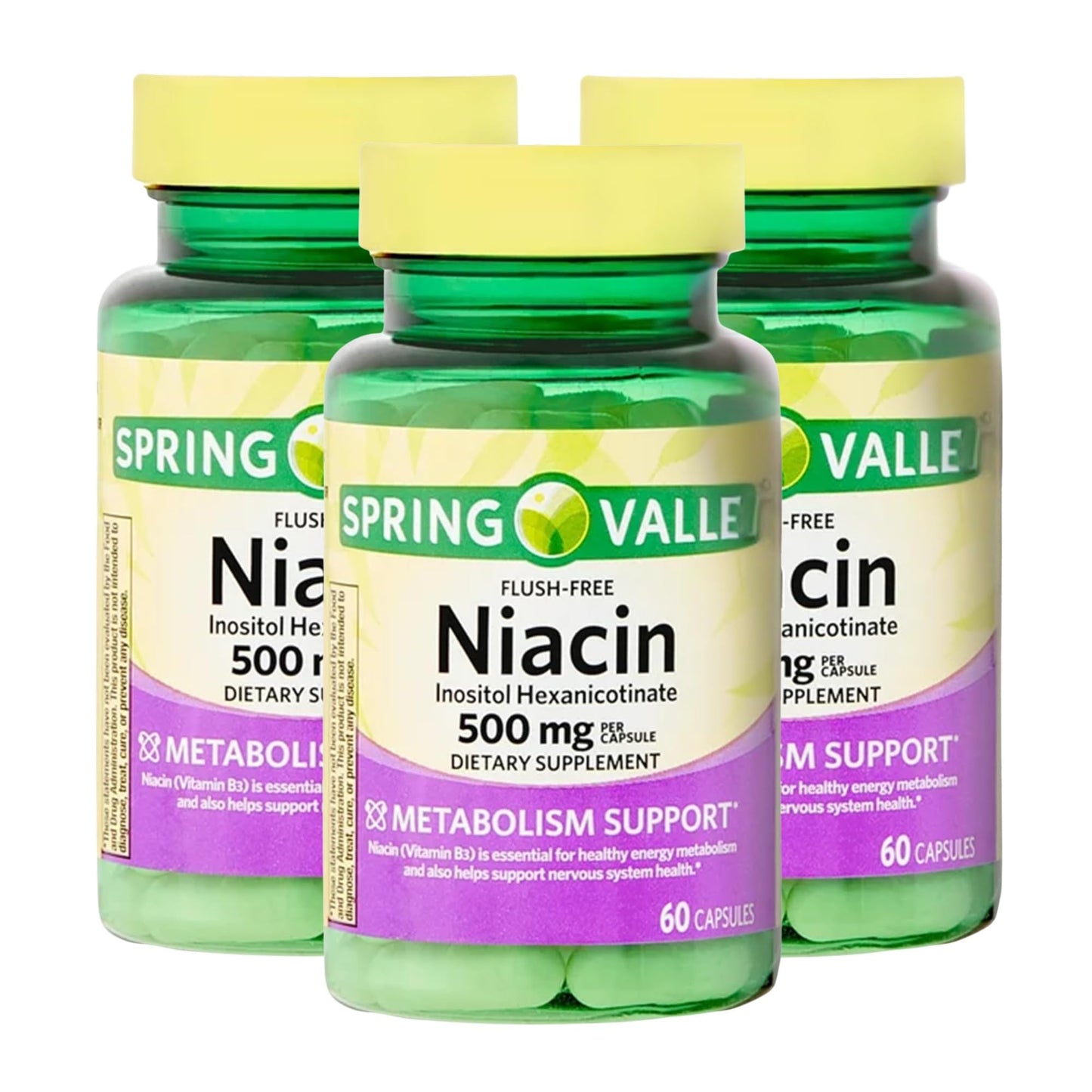 Unique Bundle Store Niacin Flush Free 500mg Niacinamide 180 Capsules