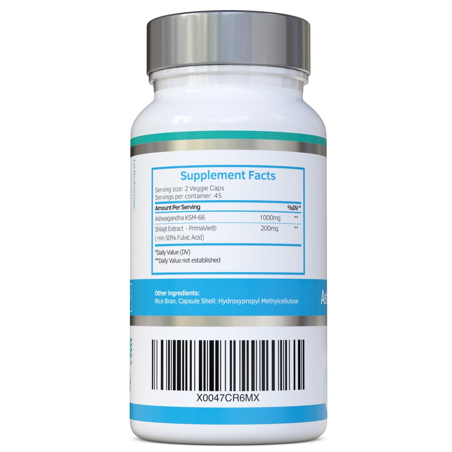 Swiss Bioenergetics Ashwagandha & Shilajit KSM-66 1000mg & Purified Shilajit Extract 200mg (50% Fulvic Acid), 90 Capsules