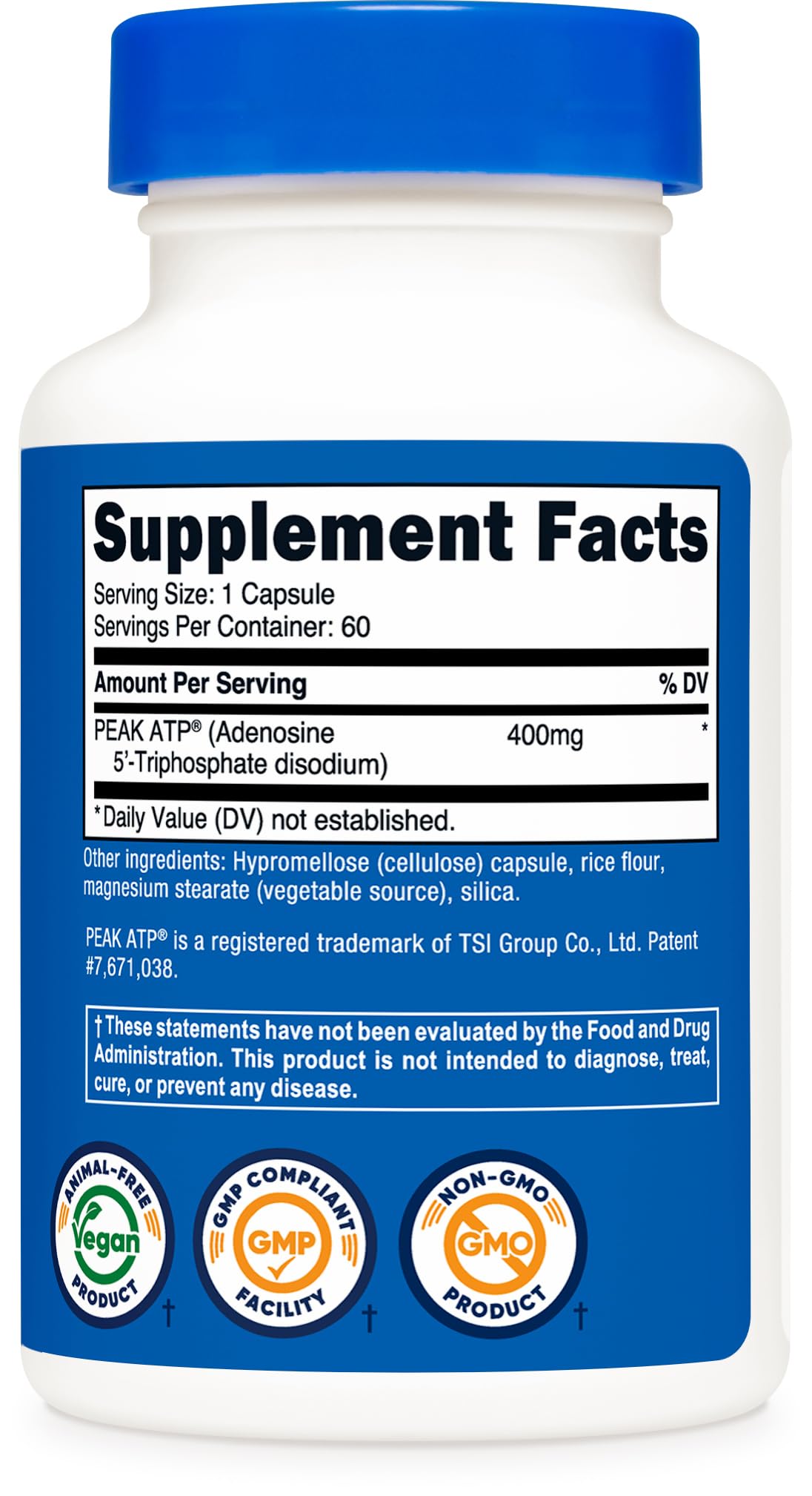 Nutricost ATP Supplement (400mg) 60 Capsules