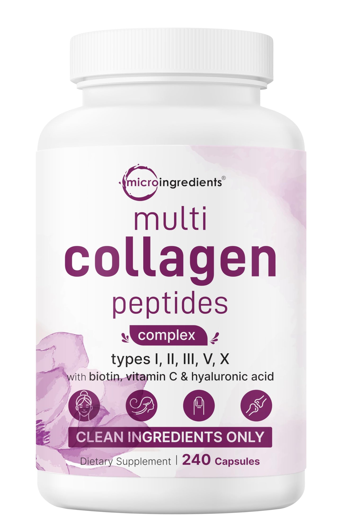Micro Ingredients Multi Collagen Capsules, 240 Count