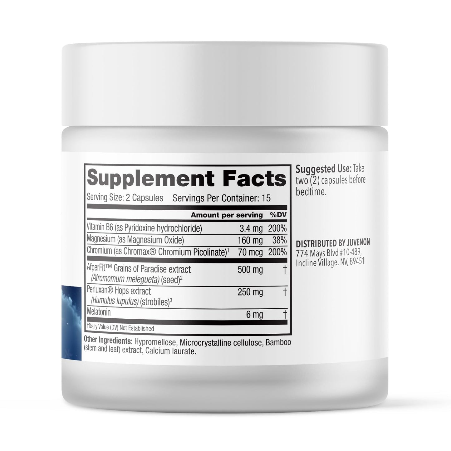 Juvenon Dream Away the Fat Nighttime Support with Melatonin, Grains of Paradise & Chromium – Relaxation & Metabolism Support While You Rest, 30 Capsules
