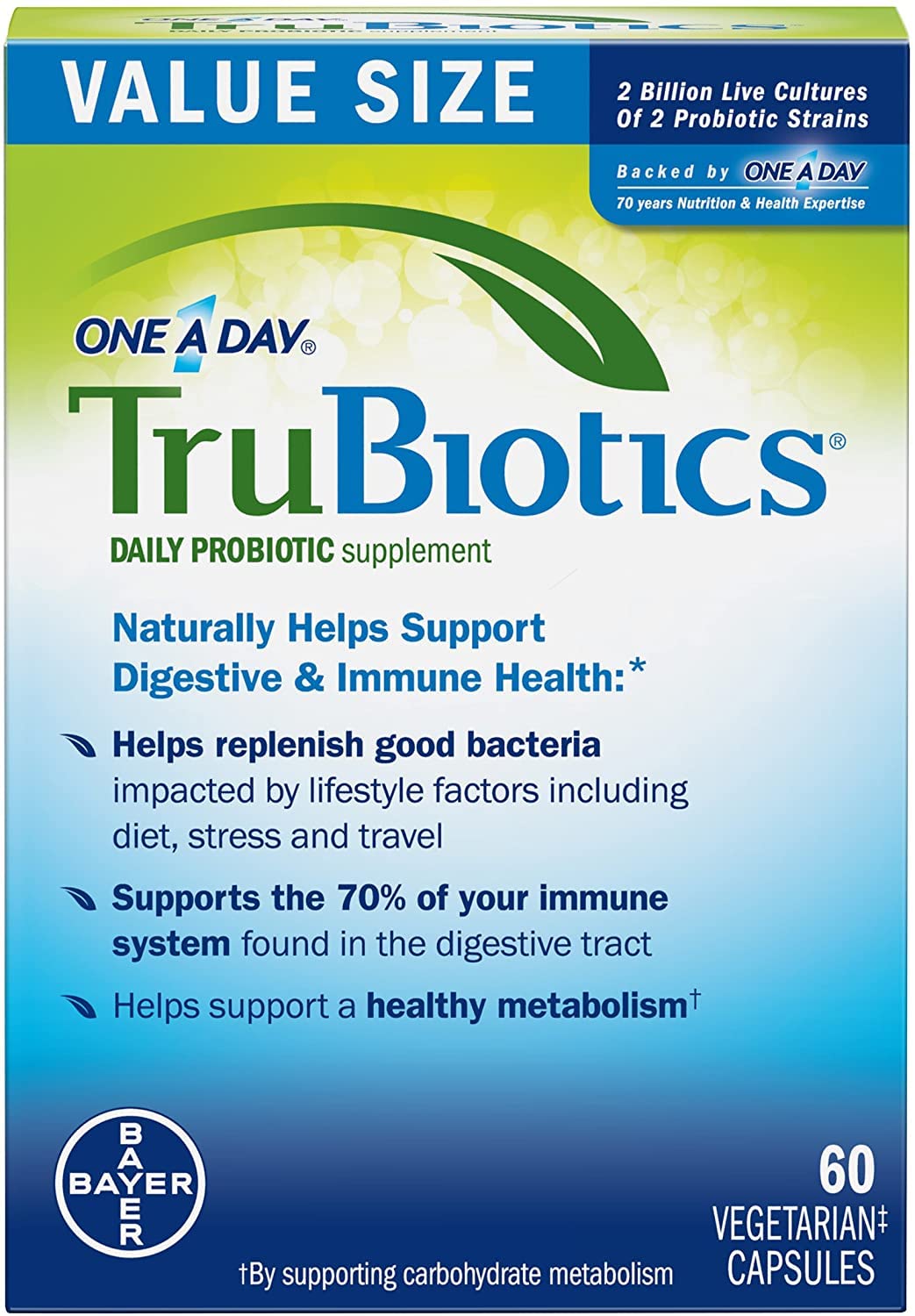 TruBiotics Daily Probiotic Capsules 60 Count