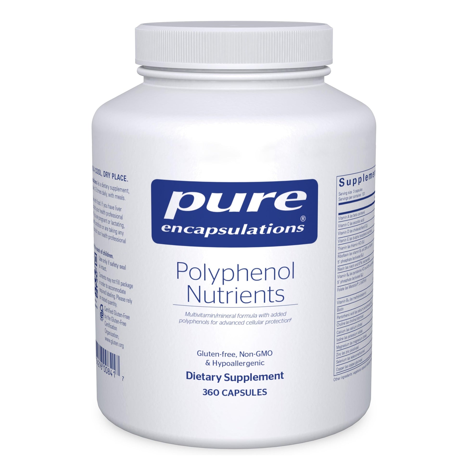 Pure Encapsulations Polyphenol Nutrients Capsules, 360 Capsules