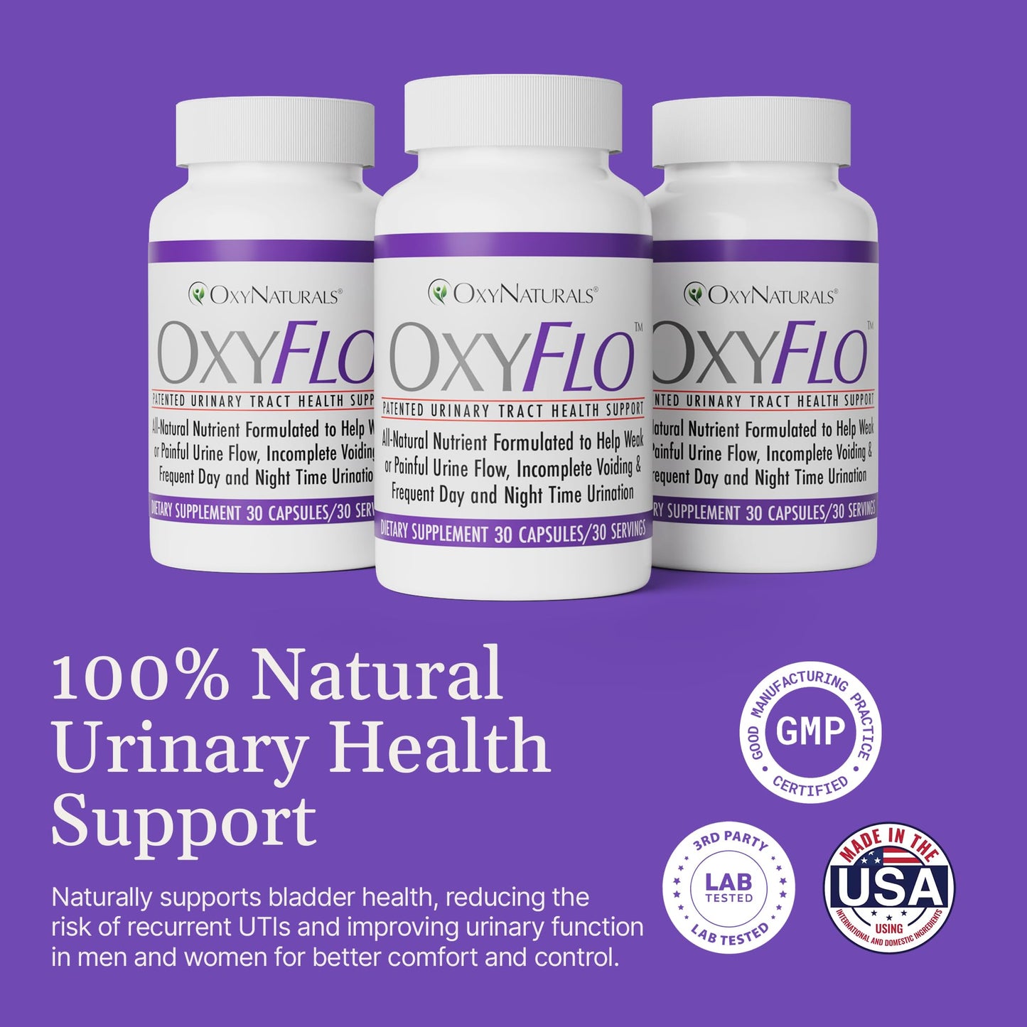 OxyNaturals OxyFlo Bladder Control Supplement Capsule 90 Count