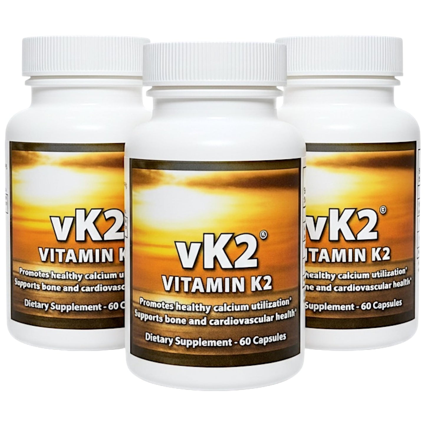 vK2 Vitamin Supplement MK-4 + MK-7 Capsule 60 Count