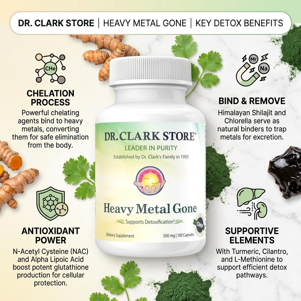 Dr Clark Store Heavy Metal Gone 500 mg Capsules, 100 Count