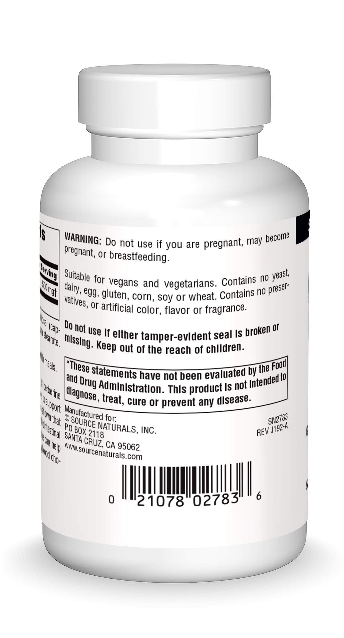 Source Naturals Berberine Capsule, 60 Capsules